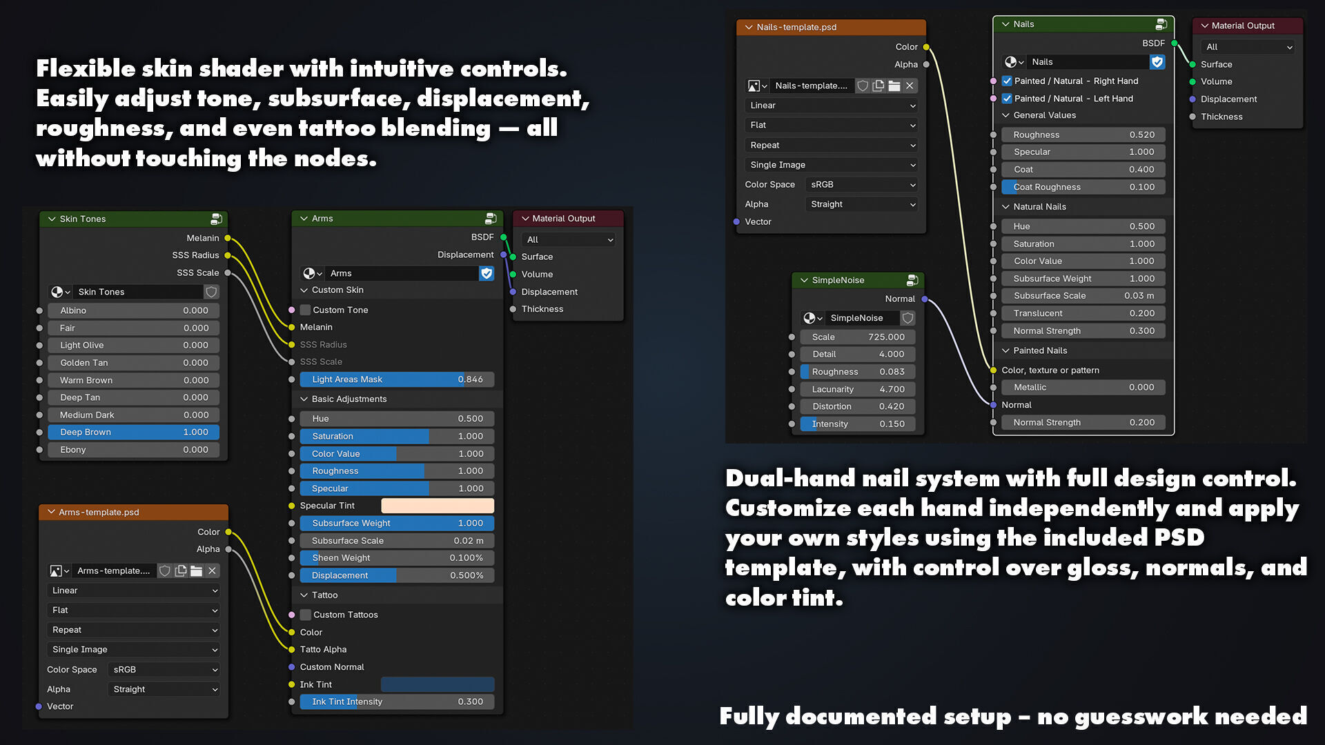 Realistic Female Arms - Customizable Edition 3D model_13