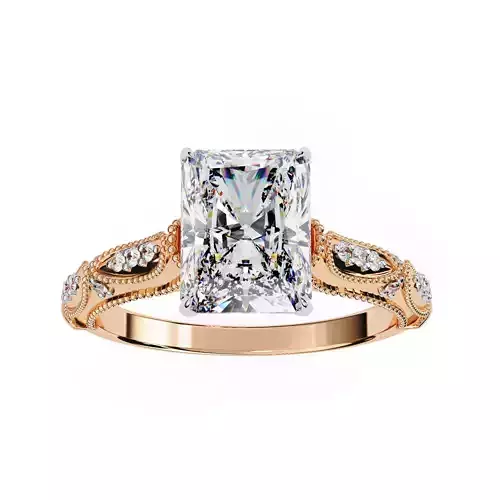 Solitaire Diamond Ring 360 animation renders 3dm stl 