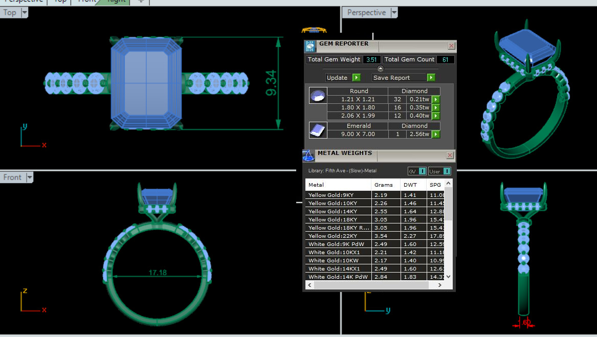 Solitaire Diamond Ring 360 animation renders 3dm stl  3D print model_3