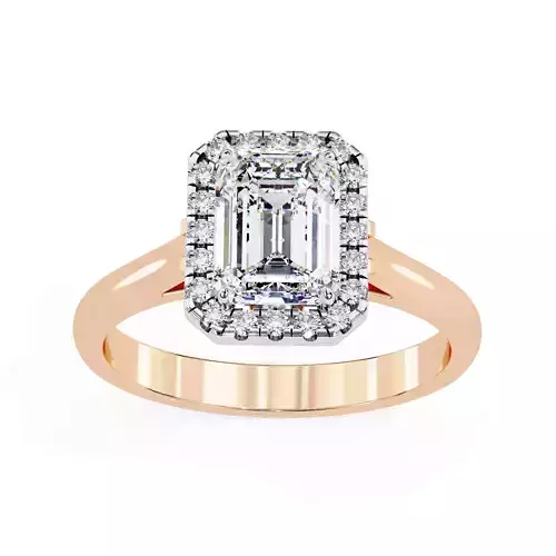 Halo Solitaire Diamond Ring 360 animation renders 3dm stl  3D print model