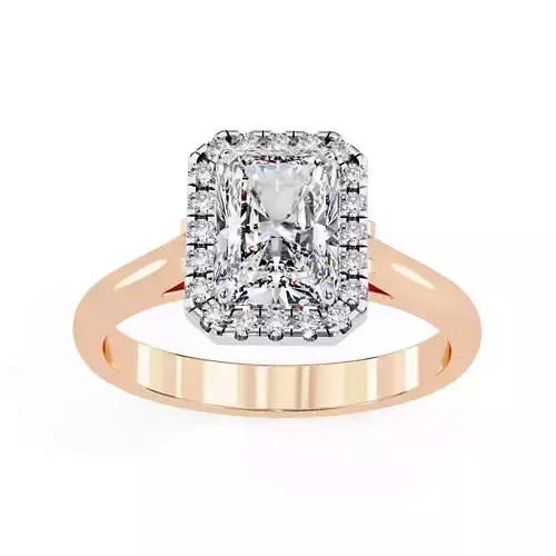Halo Solitaire Diamond Ring 360 animation renders 3dm stl  3D print model