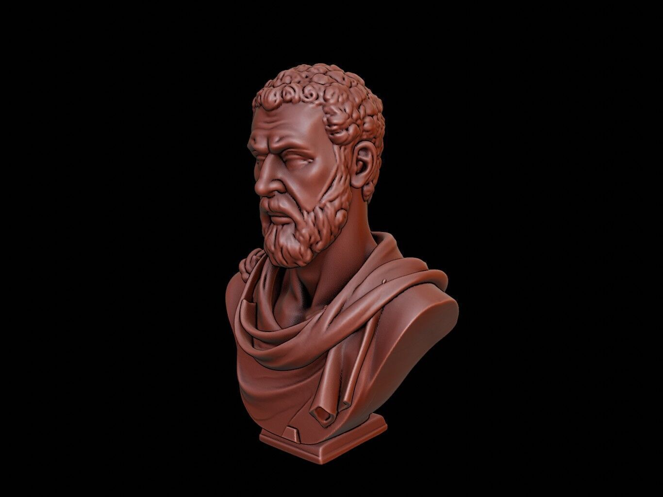 Protagoras Bust 3D print model_1
