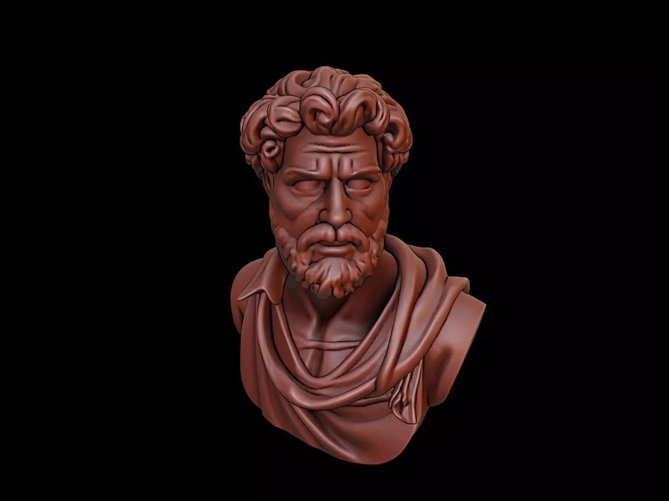 Protagoras Bust 3D print model