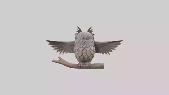Longeared Owl statue model