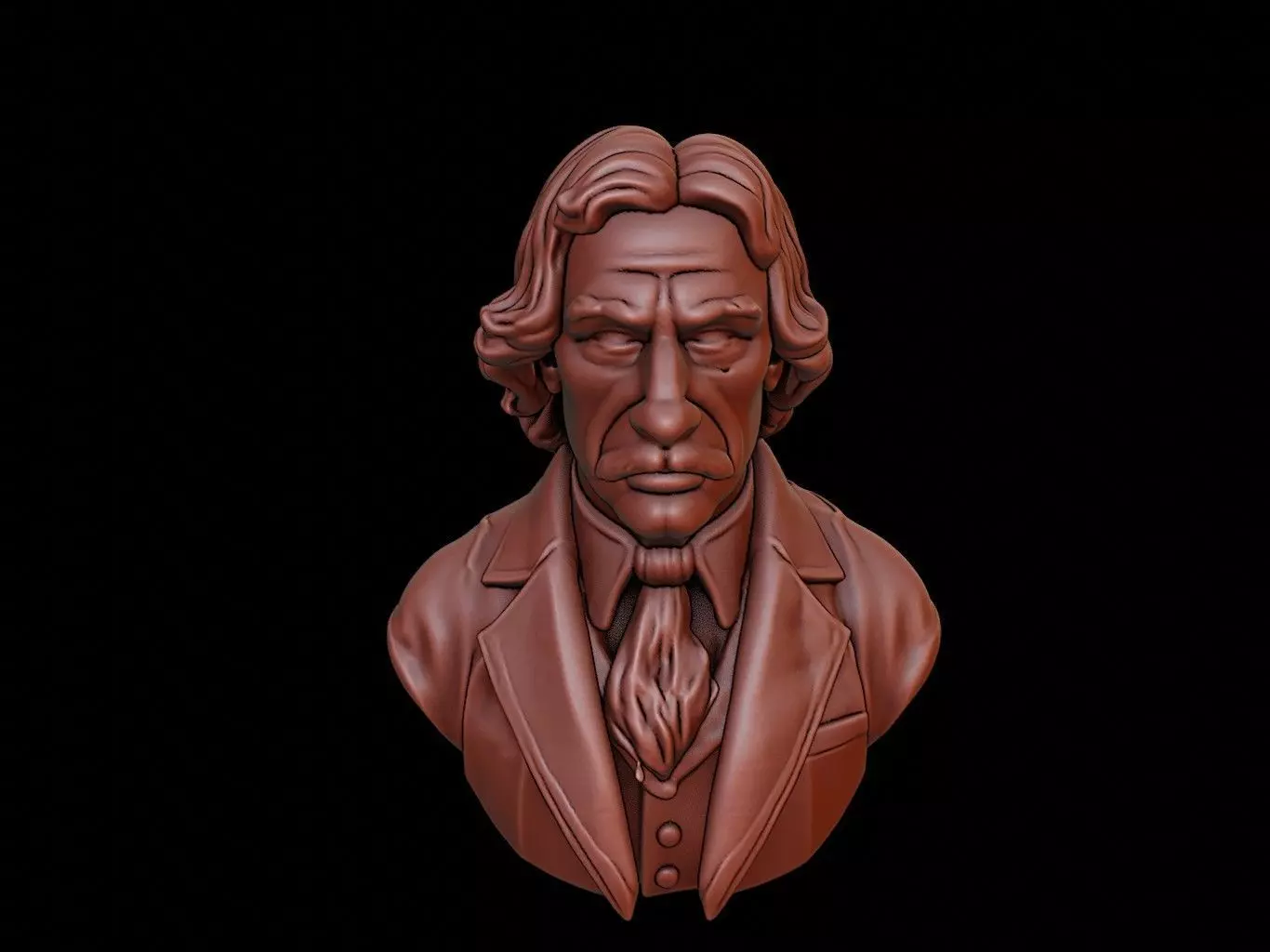 Rene Descartes Bust 3D print model