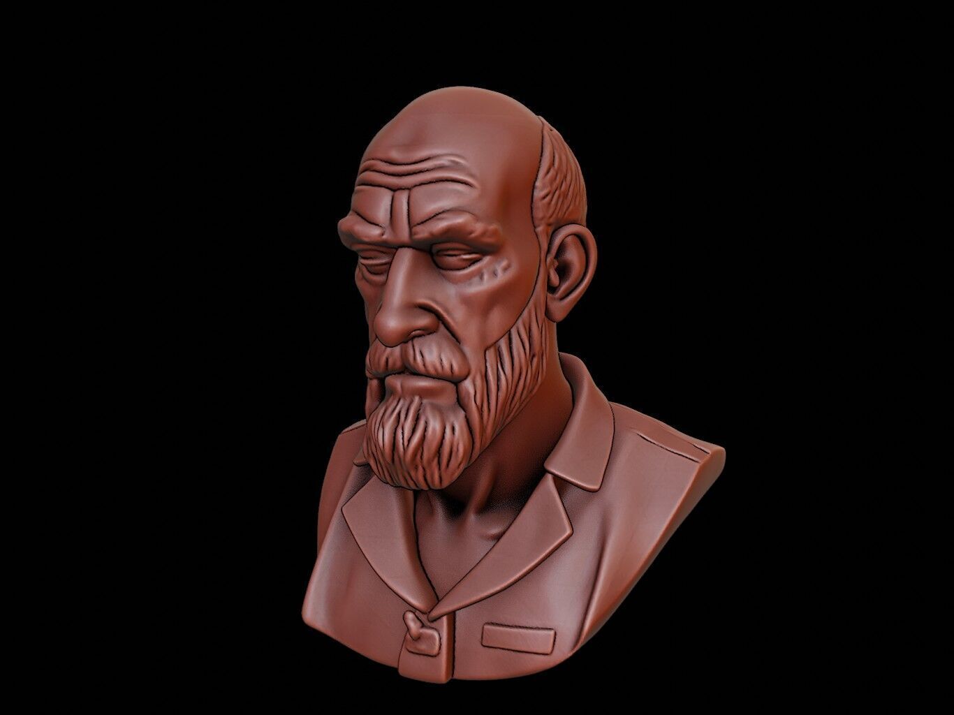 Seneca Bust 3D print model_1