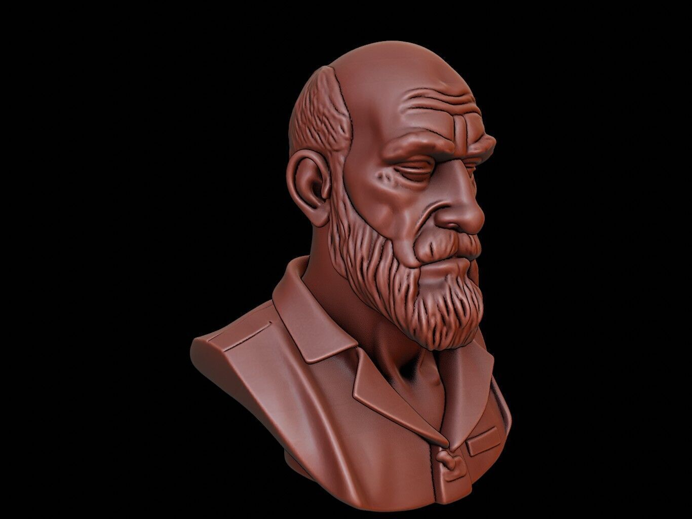 Seneca Bust 3D print model_2