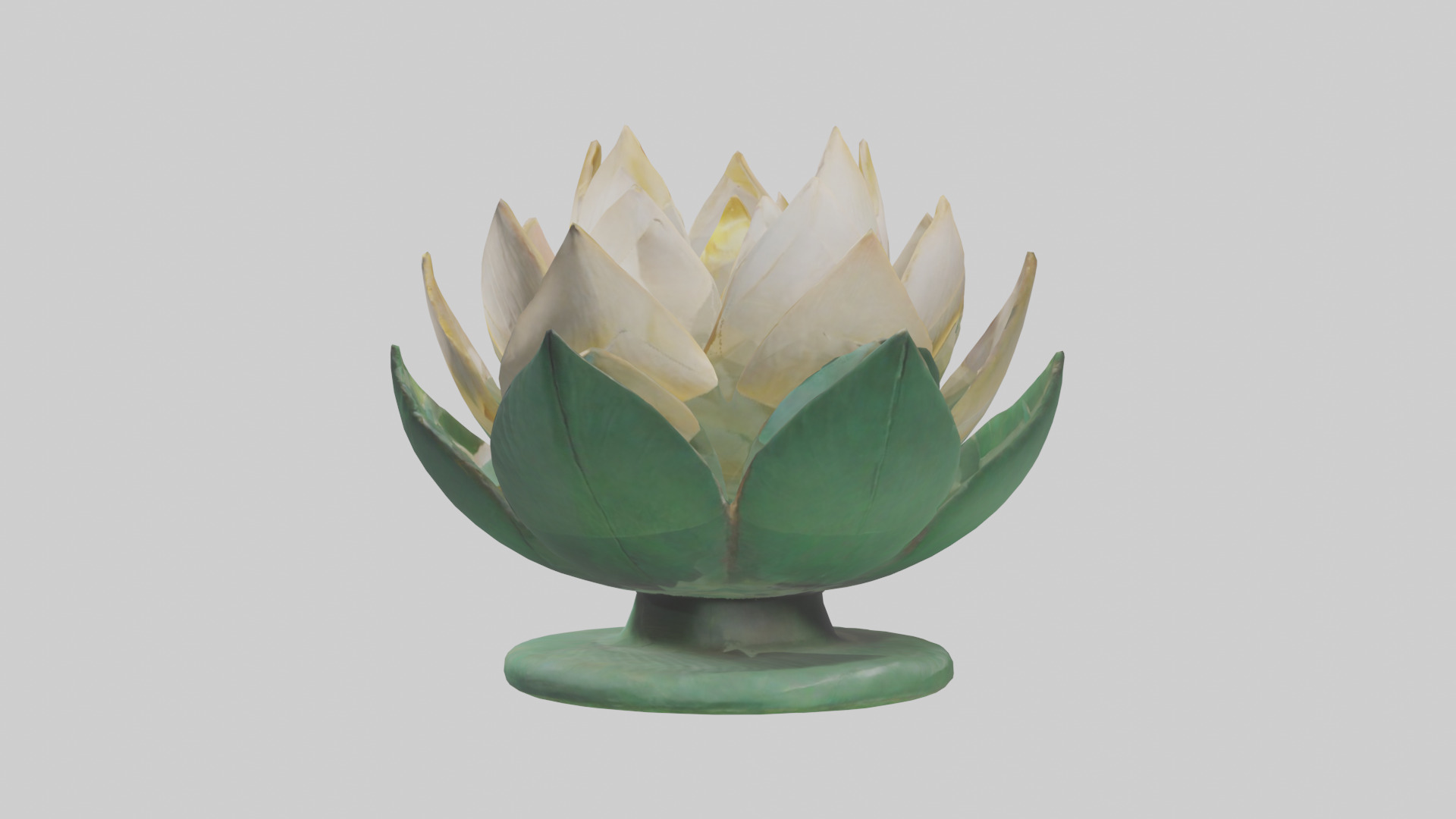 Lotus Blossom Sculpture model Low-poly 3D model_12