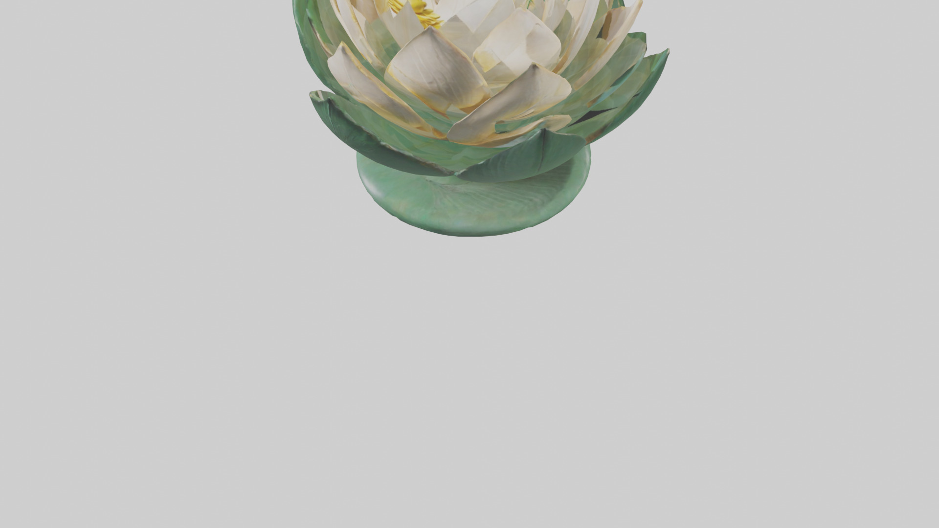 Lotus Blossom Sculpture model Low-poly 3D model_5