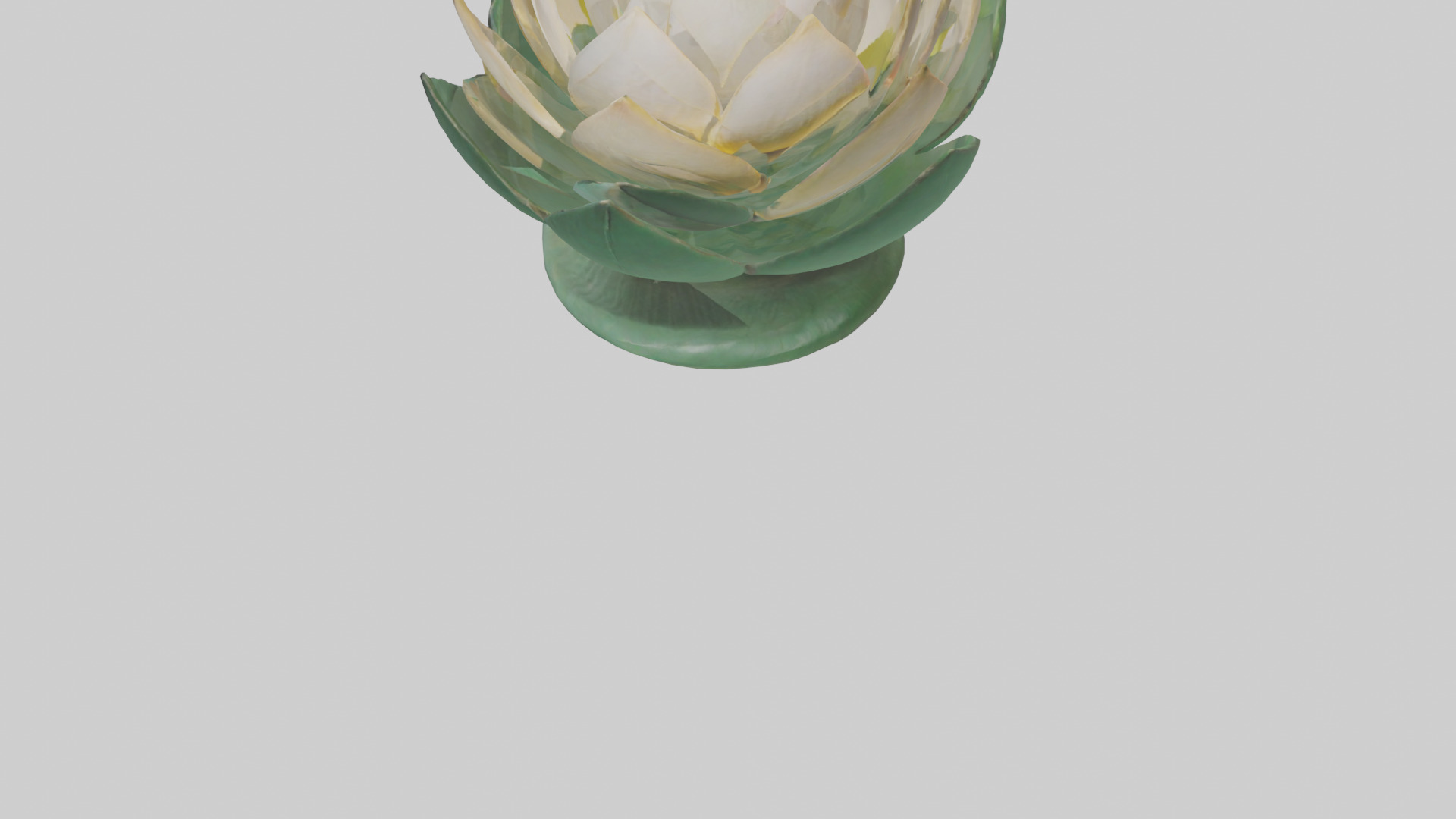 Lotus Blossom Sculpture model Low-poly 3D model_3