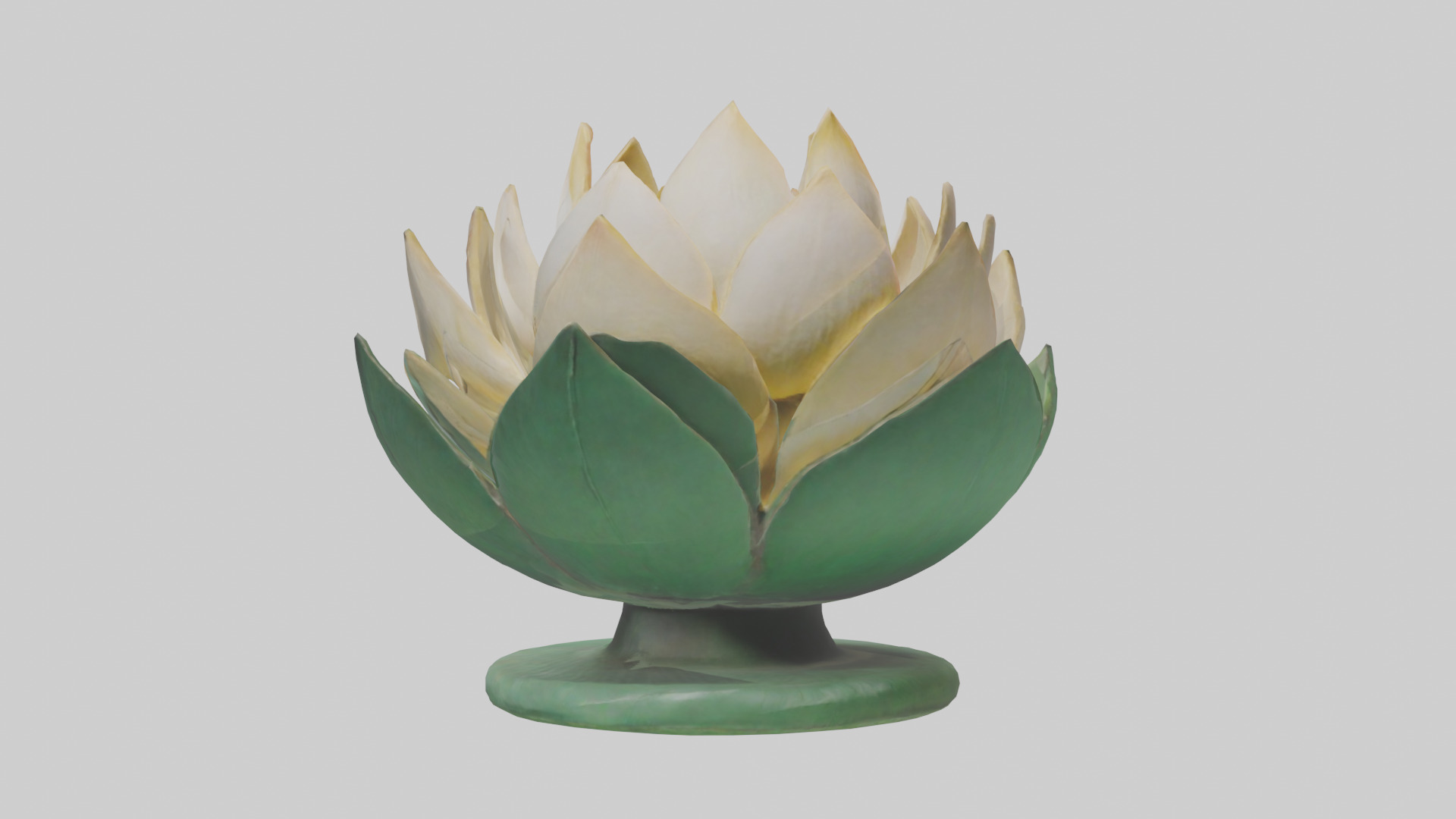 Lotus Blossom Sculpture model Low-poly 3D model_1