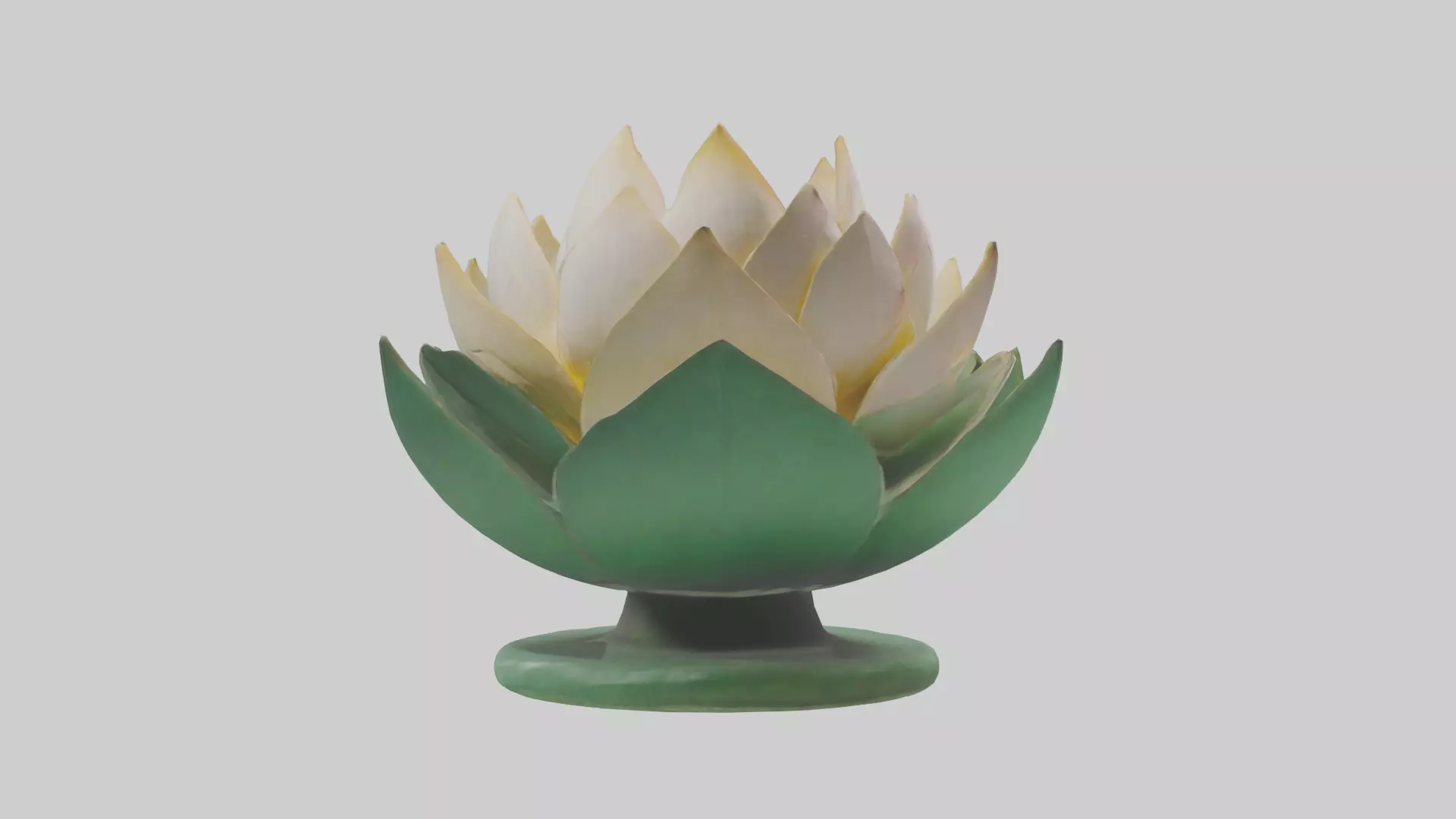 Lotus Blossom Sculpture model Low-poly 3D model_0