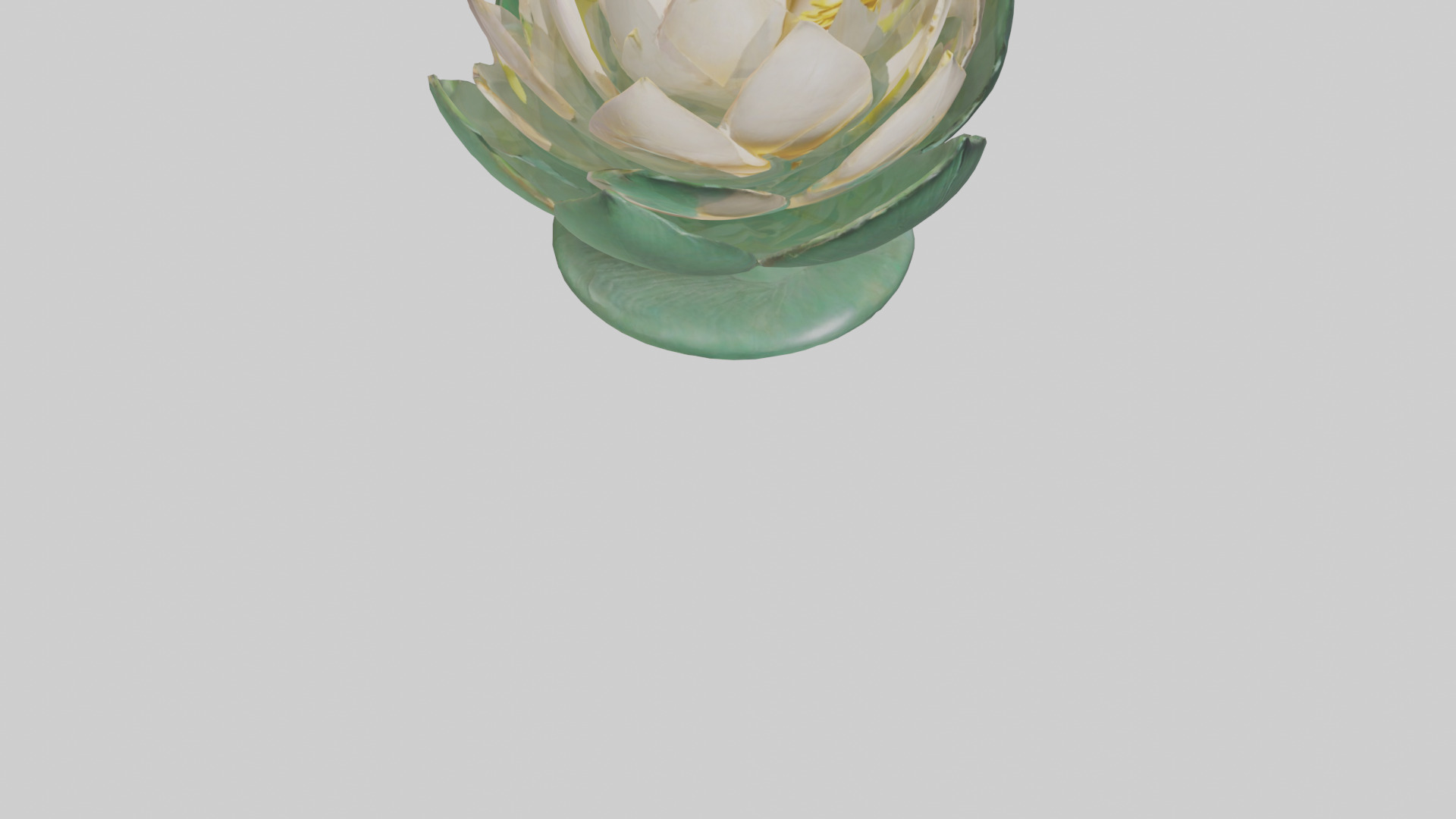 Lotus Blossom Sculpture model Low-poly 3D model_6