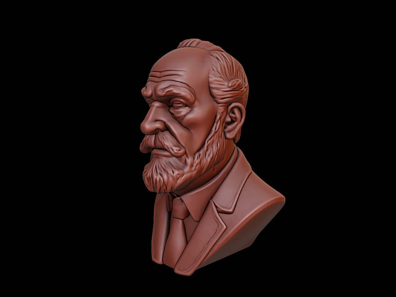 Sigmund Freud Bust 3D print model_1