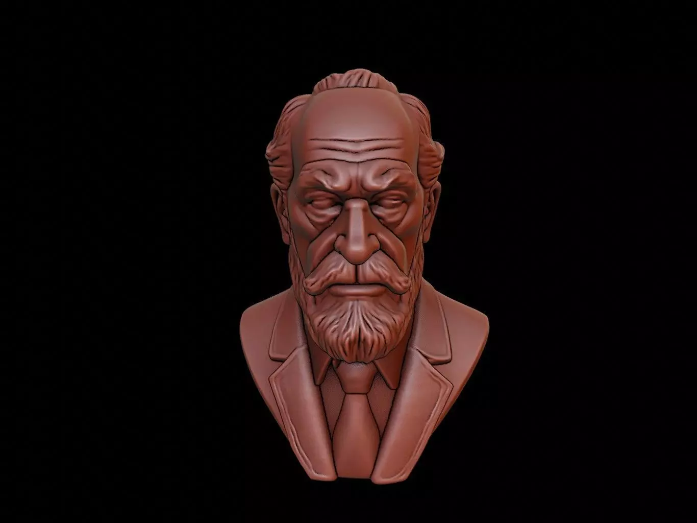Sigmund Freud Bust 3D print model_0