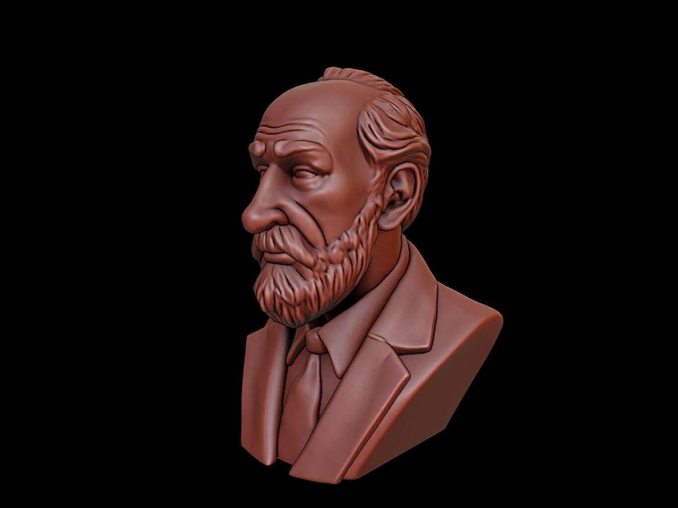Sigmund Freud Bust 3D print model_1