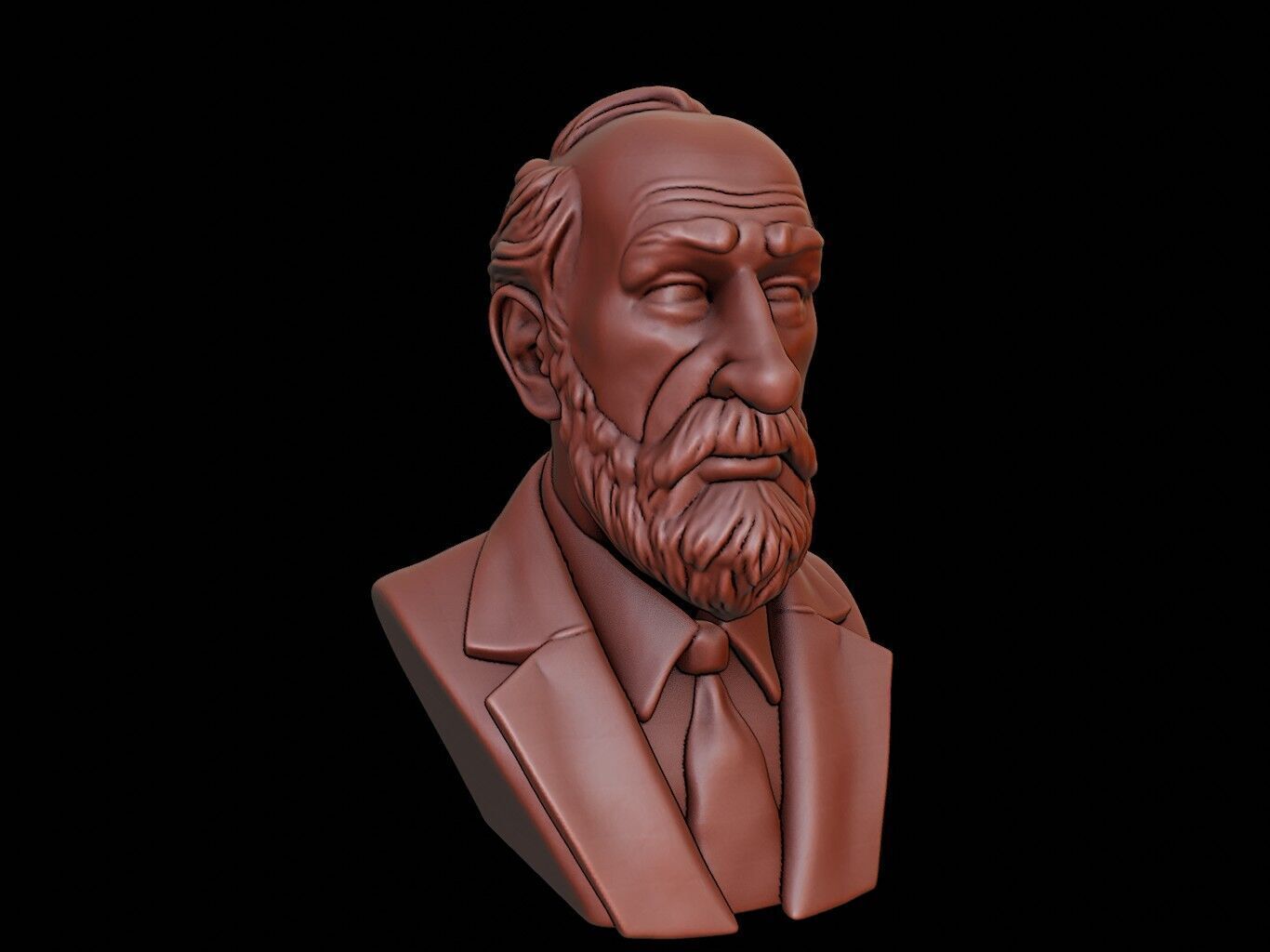 Sigmund Freud Bust 3D print model_2