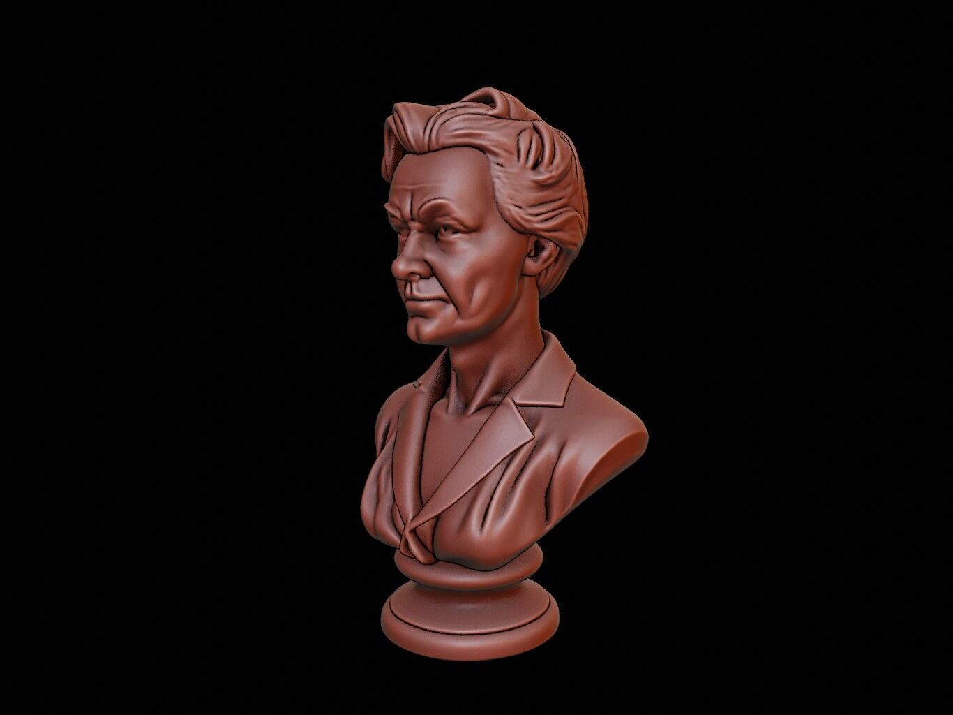 Simone de Beauvoir Bust 3D print model_1