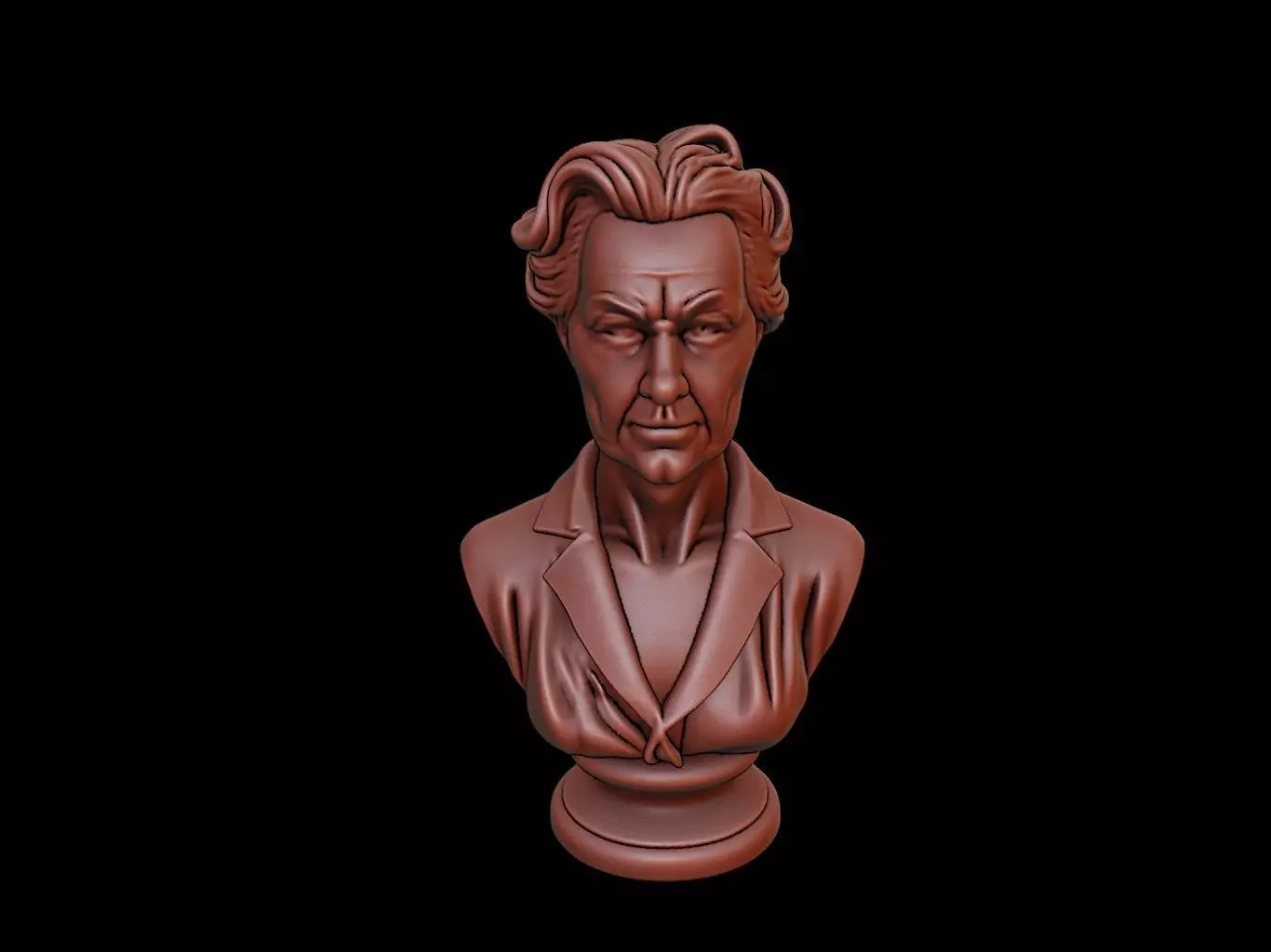 Simone de Beauvoir Bust 3D print model_0