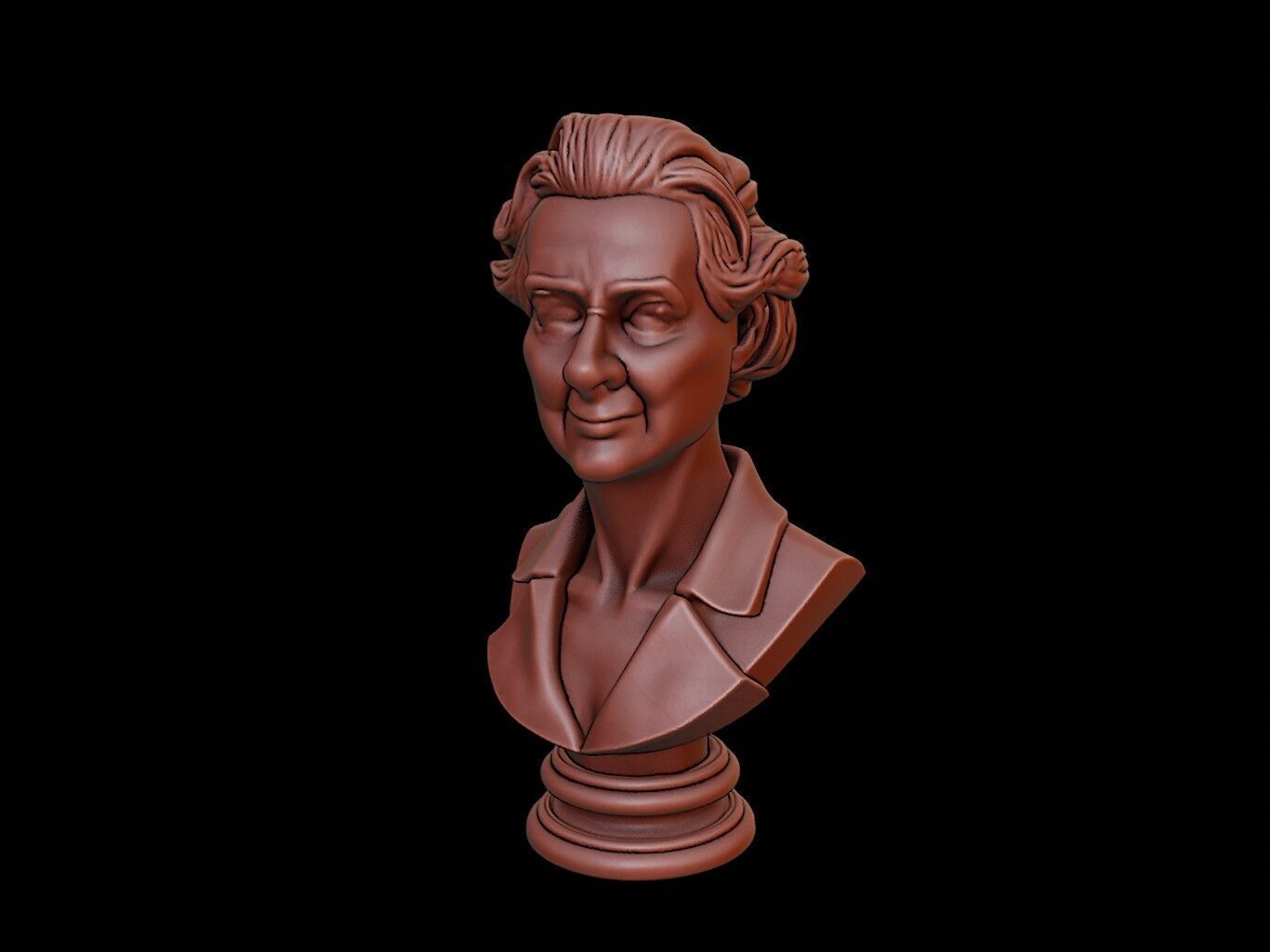Simone de Beauvoir Bust 3D print model_1