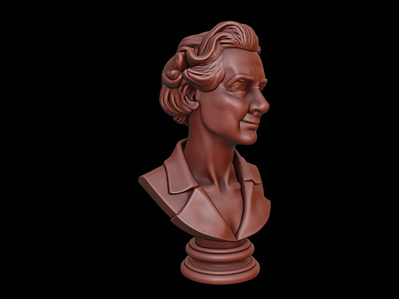 Simone de Beauvoir Bust 3D print model_2