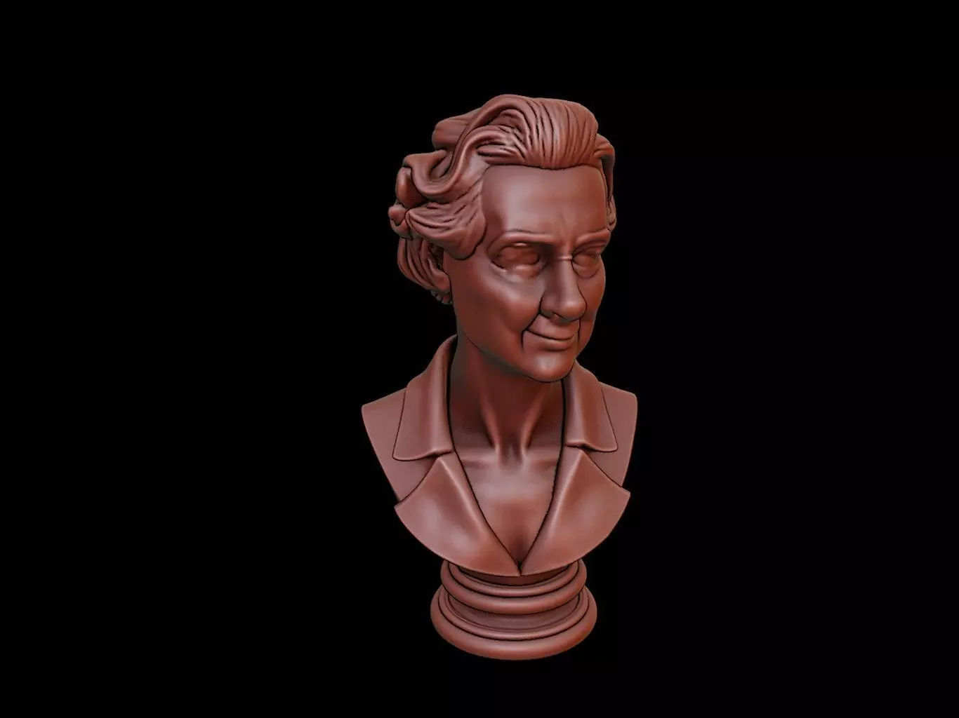 Simone de Beauvoir Bust 3D print model_0