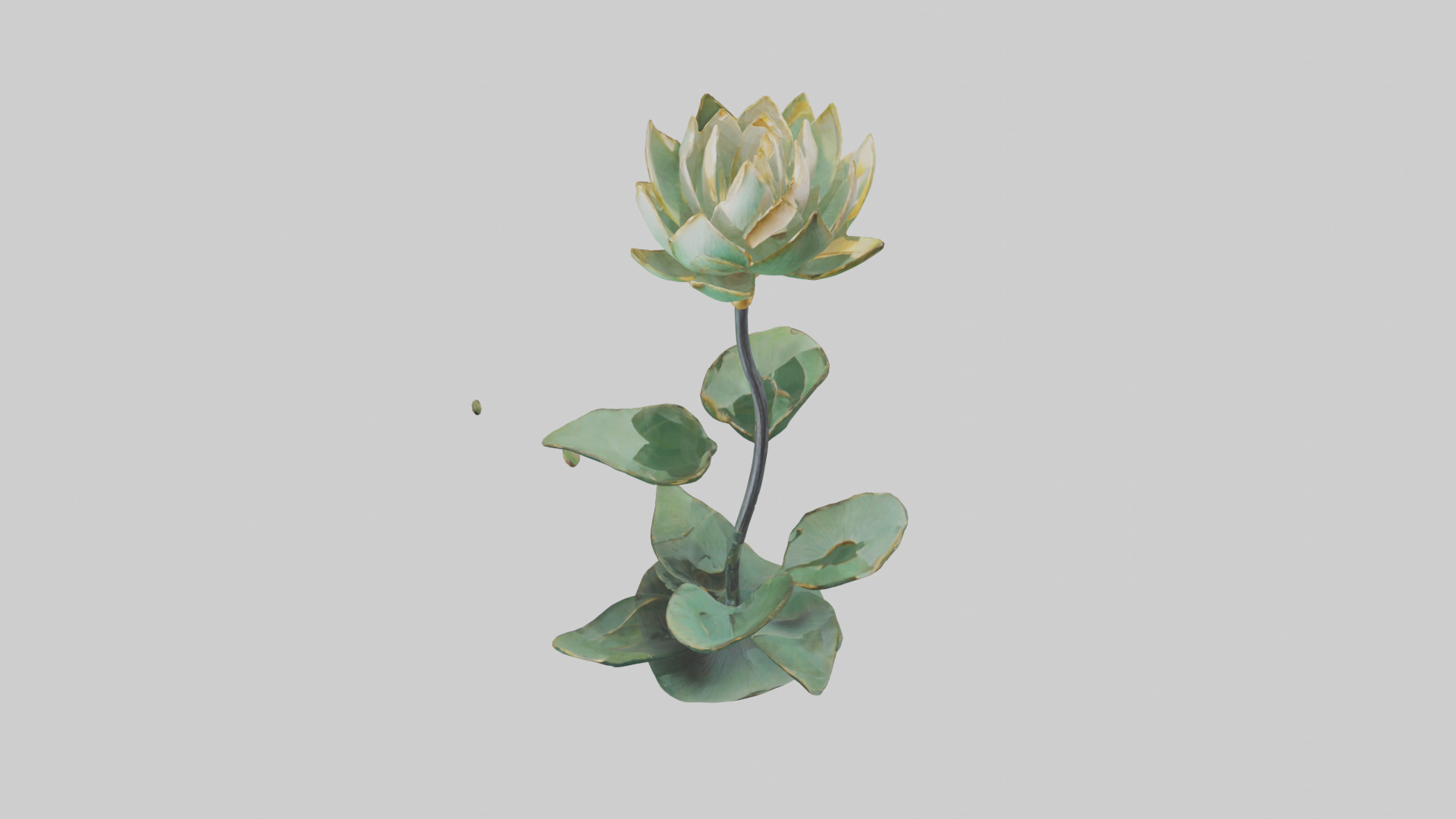 Lotus Stem Sculpture model Low-poly 3D model_16