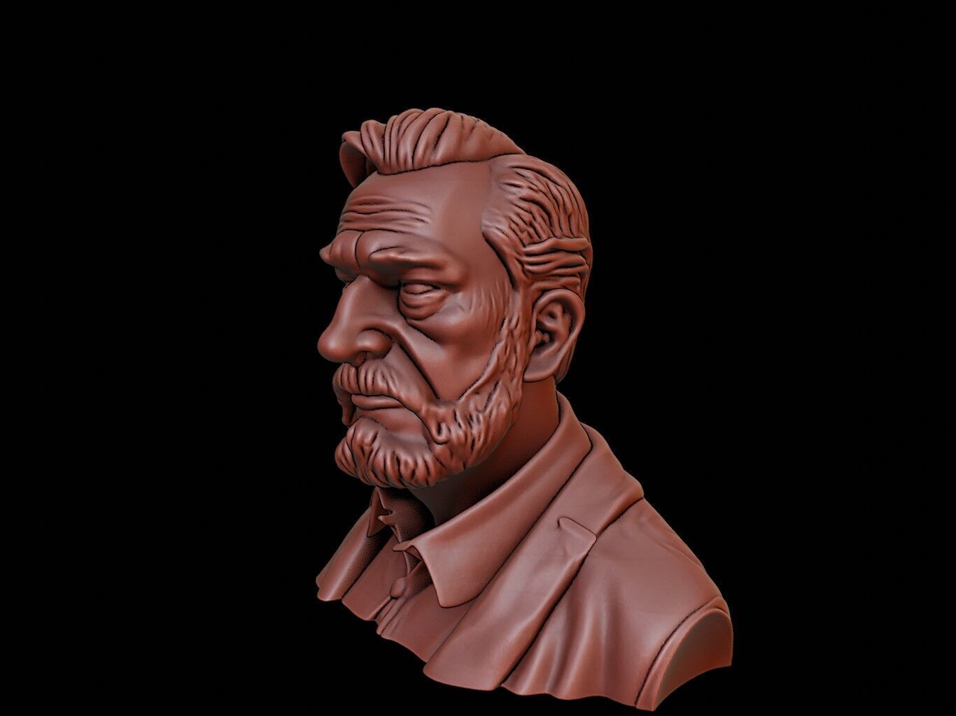 Slavoj Zizek Bust 3D print model_1