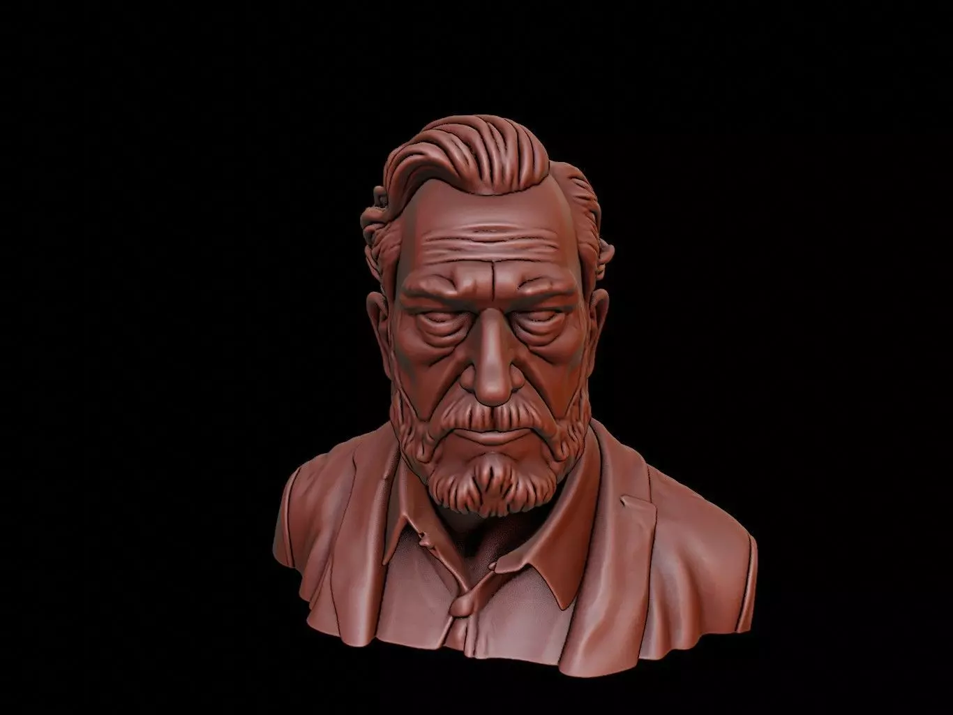 Slavoj Zizek Bust 3D print model_0