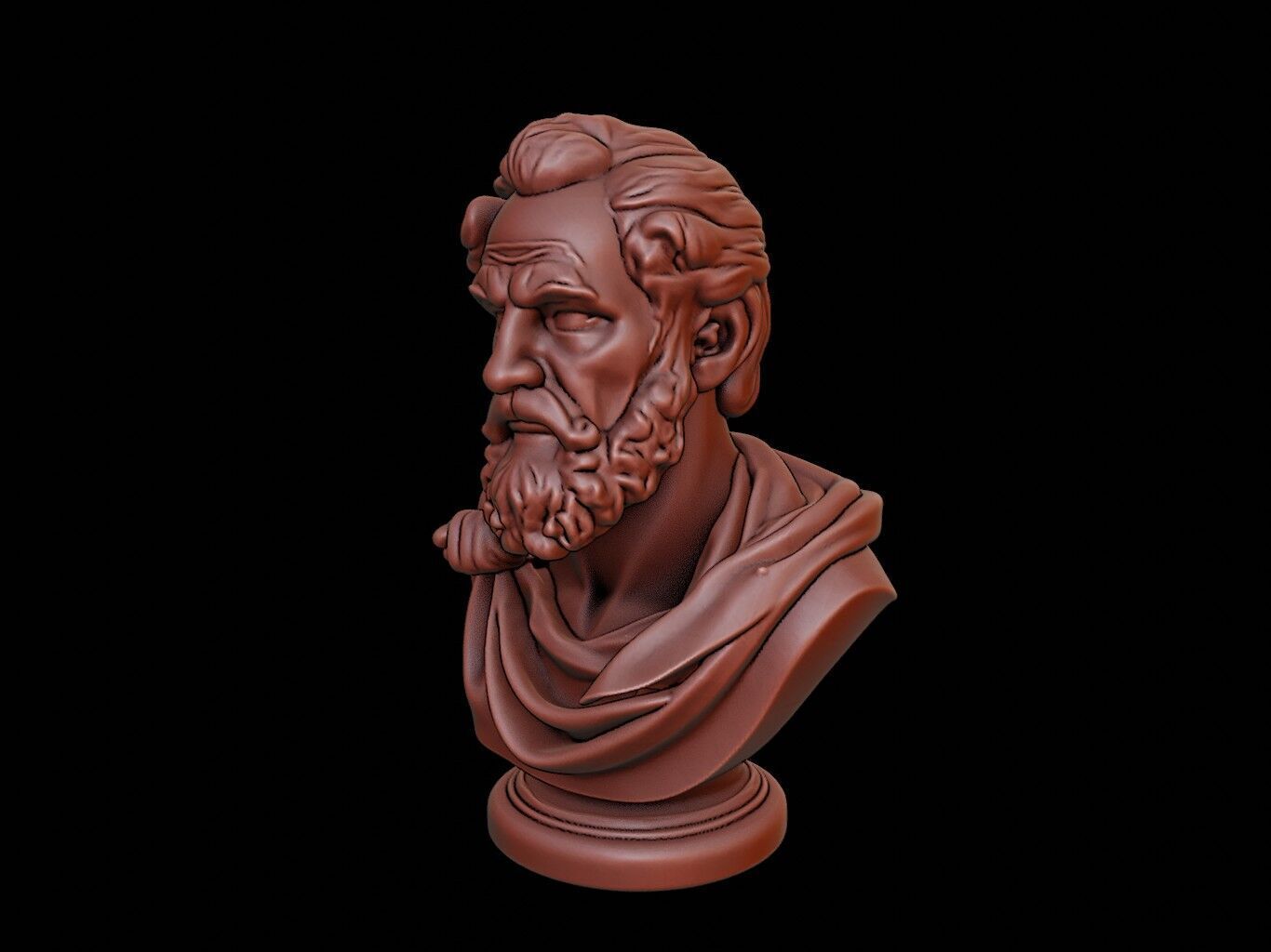 Socrates Bust 3D print model_1