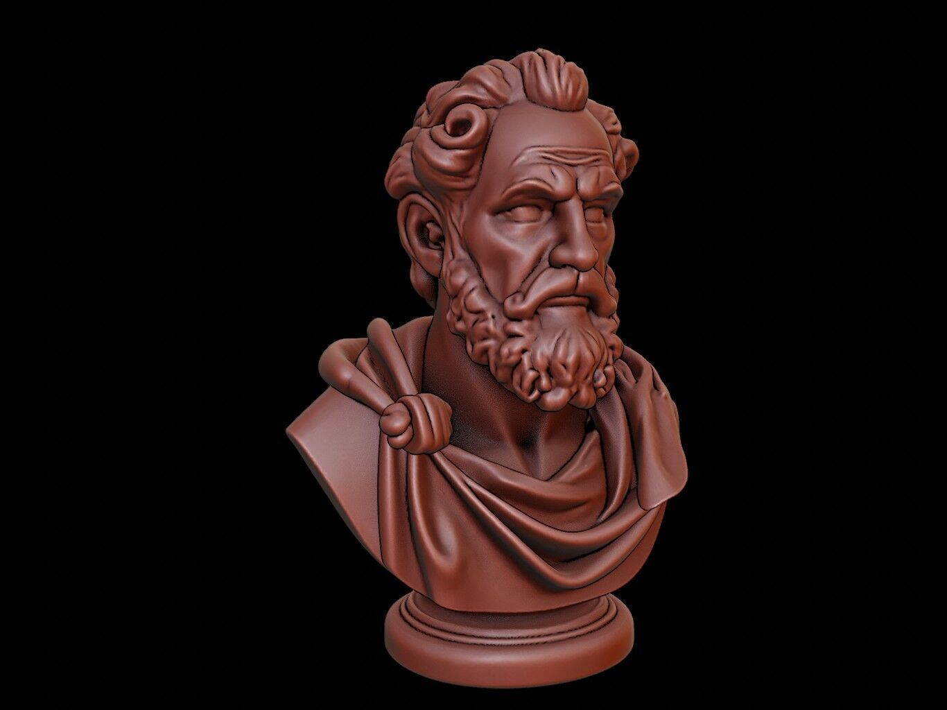 Socrates Bust 3D print model_2