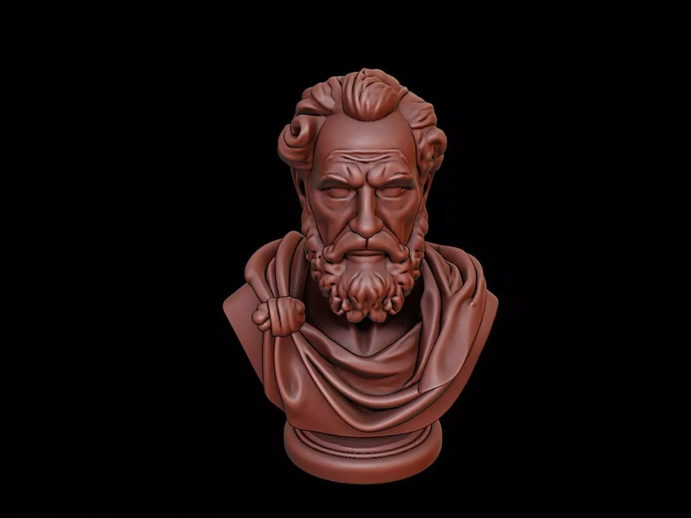 Socrates Bust 3D print model_0