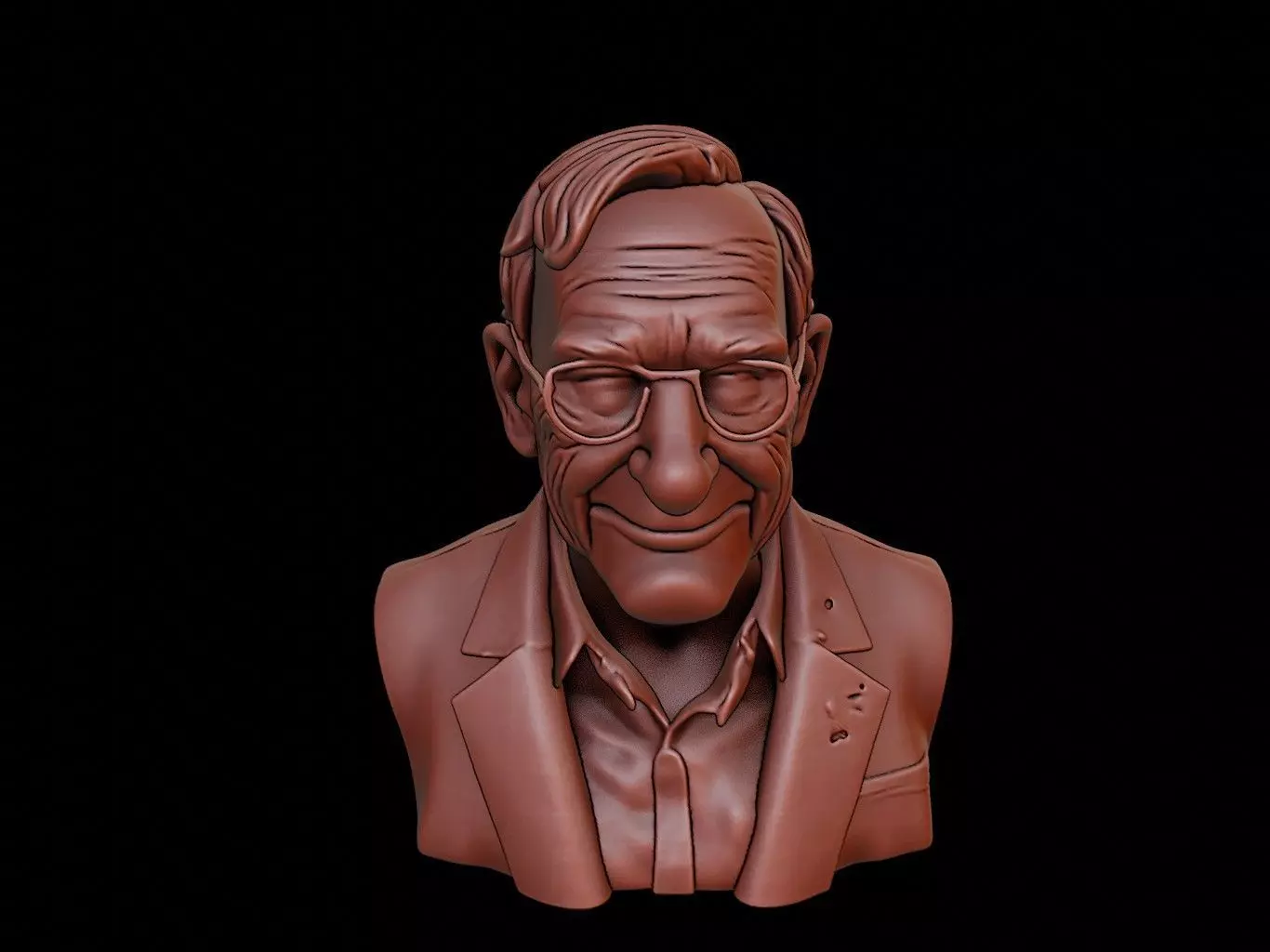 Stephen Hawking Bust 3D print model_0