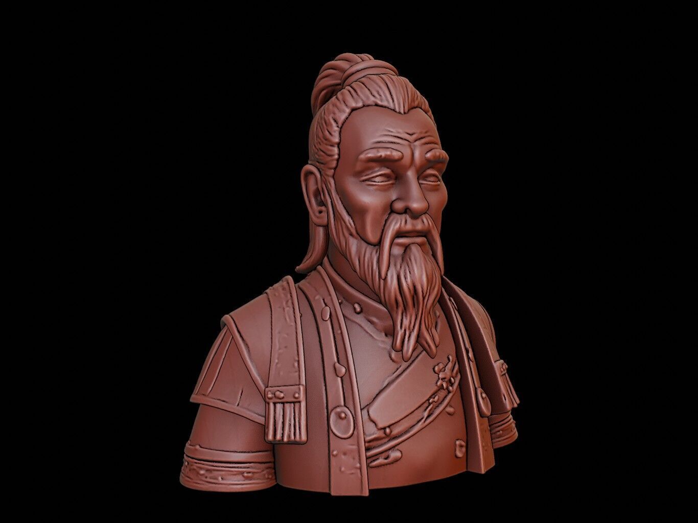 Sun Tzu Bust 3D print model_2