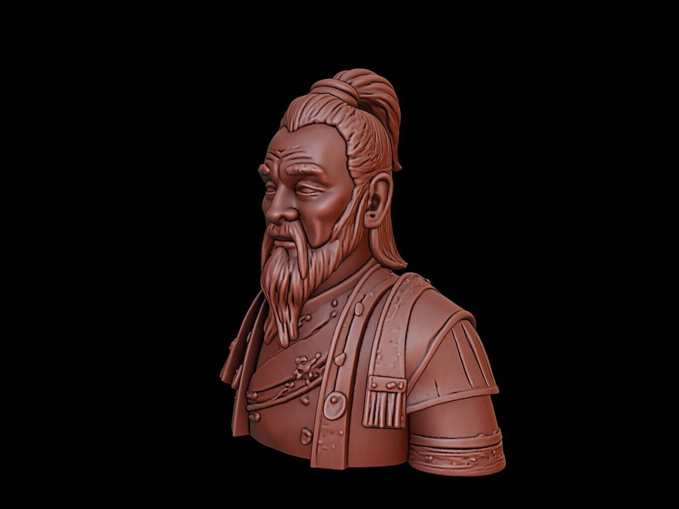 Sun Tzu Bust 3D print model_1