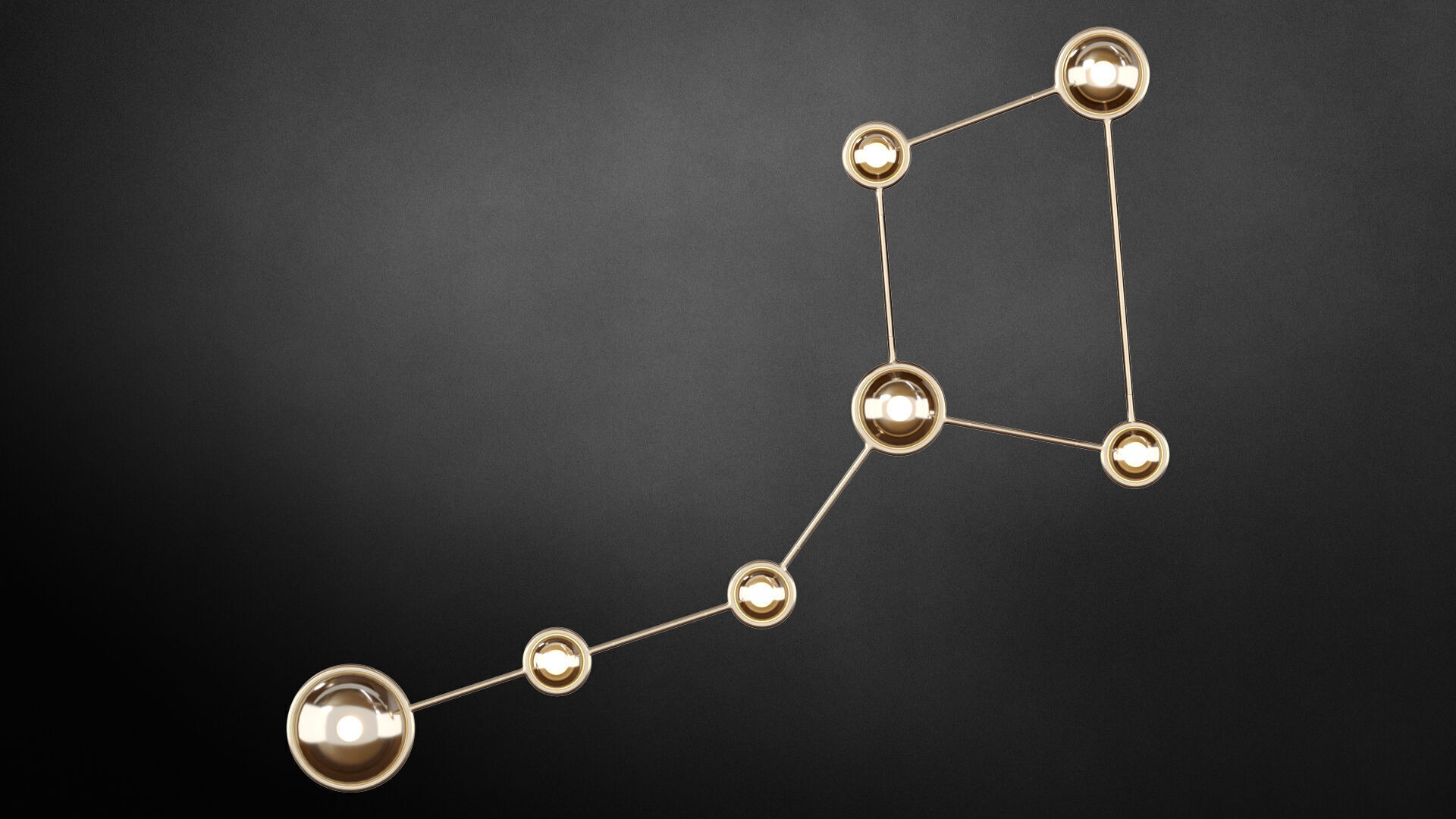 Constellation Ursa Minor Ceiling Sconce 3D model_1