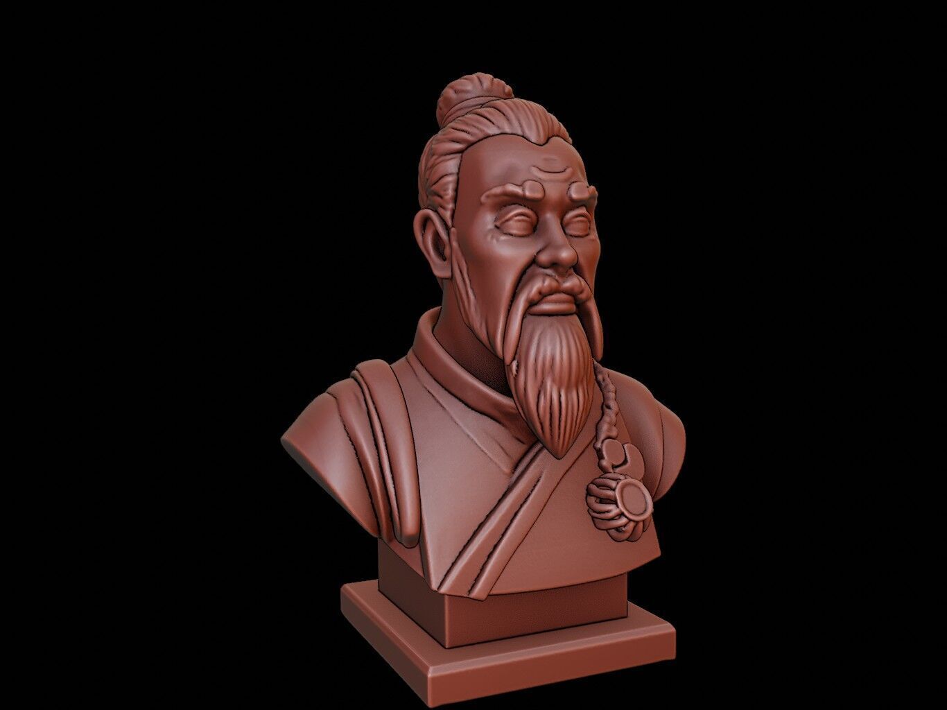Sun Tzu Bust 3D print model_2