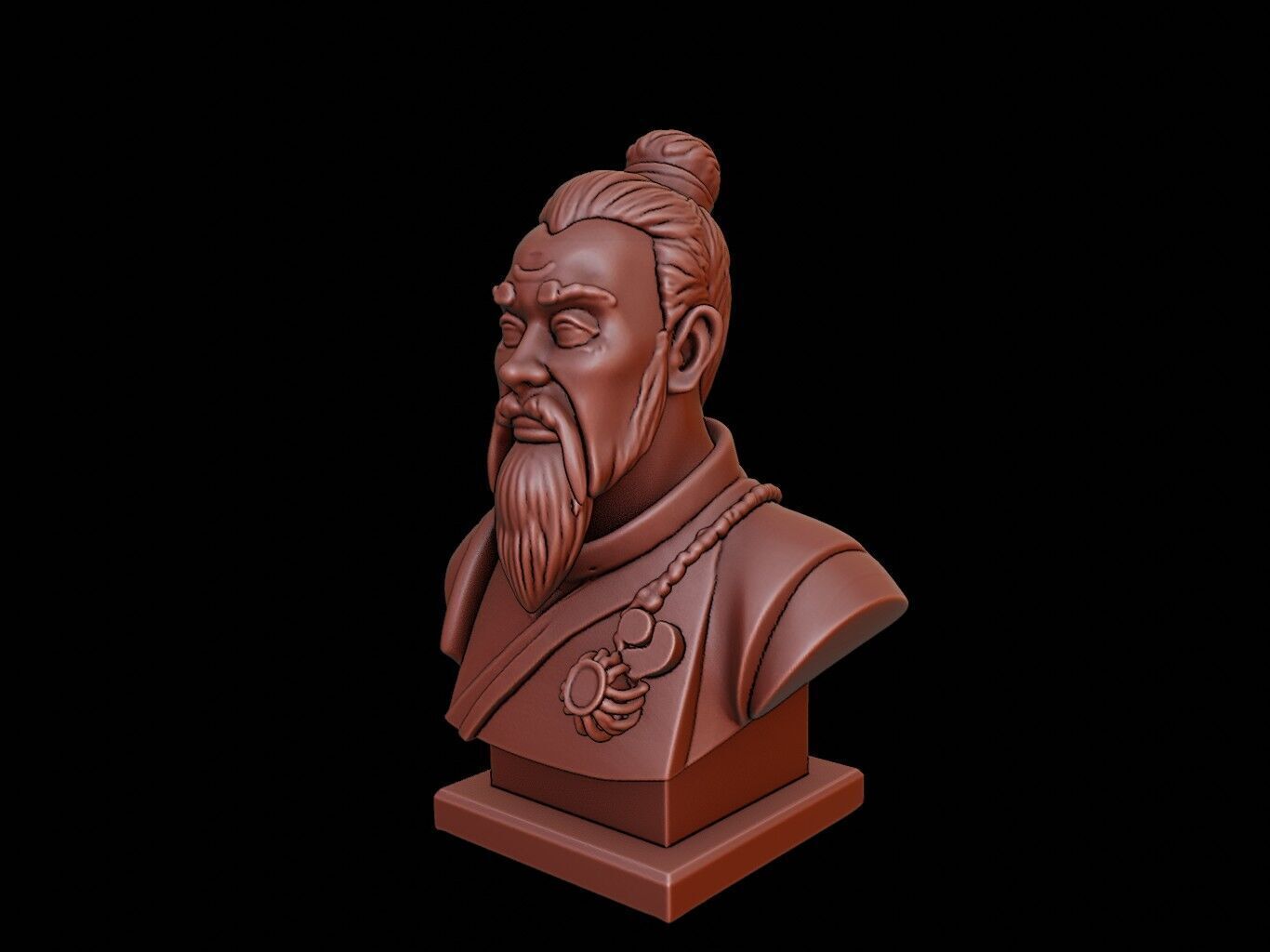 Sun Tzu Bust 3D print model_1