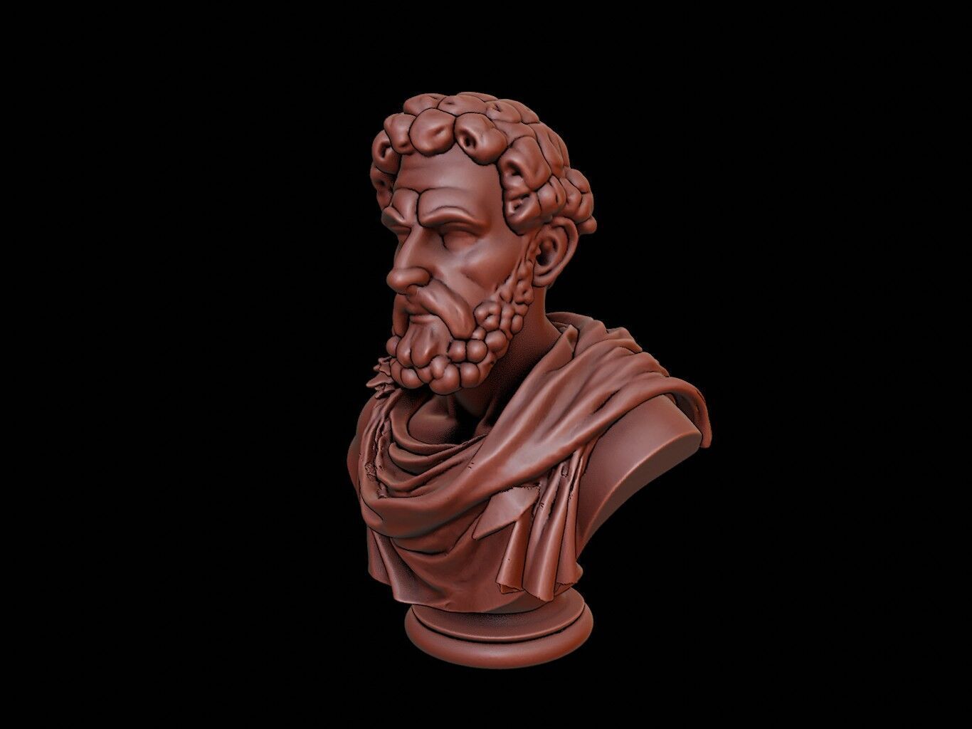 Thales of Miletus Bust 3D print model_1