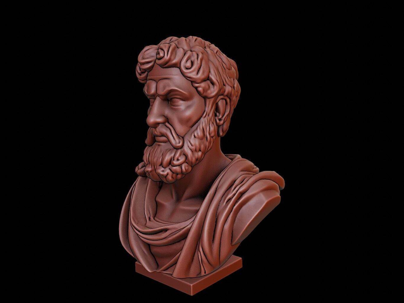 Thales of Miletus Bust 3D print model_1