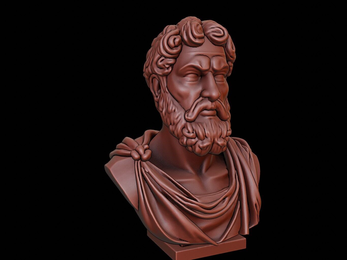 Thales of Miletus Bust 3D print model_2