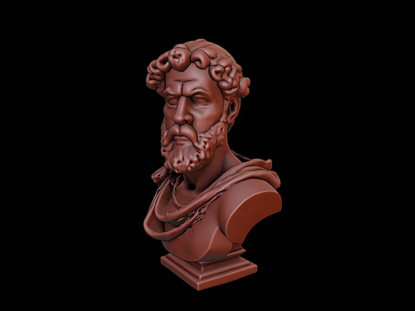 Thales of Miletus Bust 3D print model_1