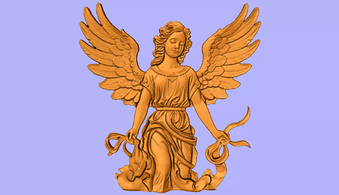 ANJO DE ASAS ABERTAS 3D model_0