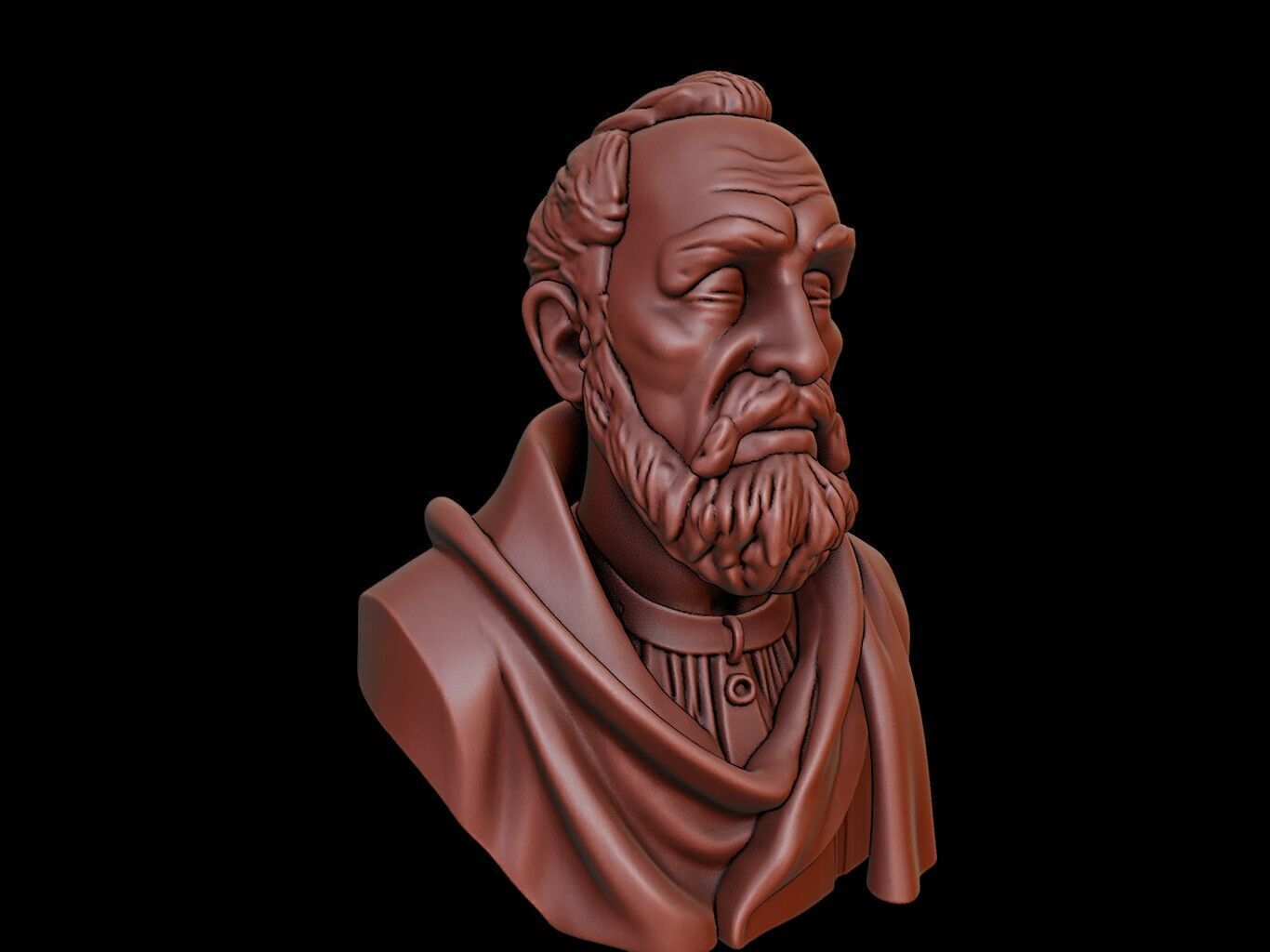 Thomas Aquinas Bust 3D print model_2