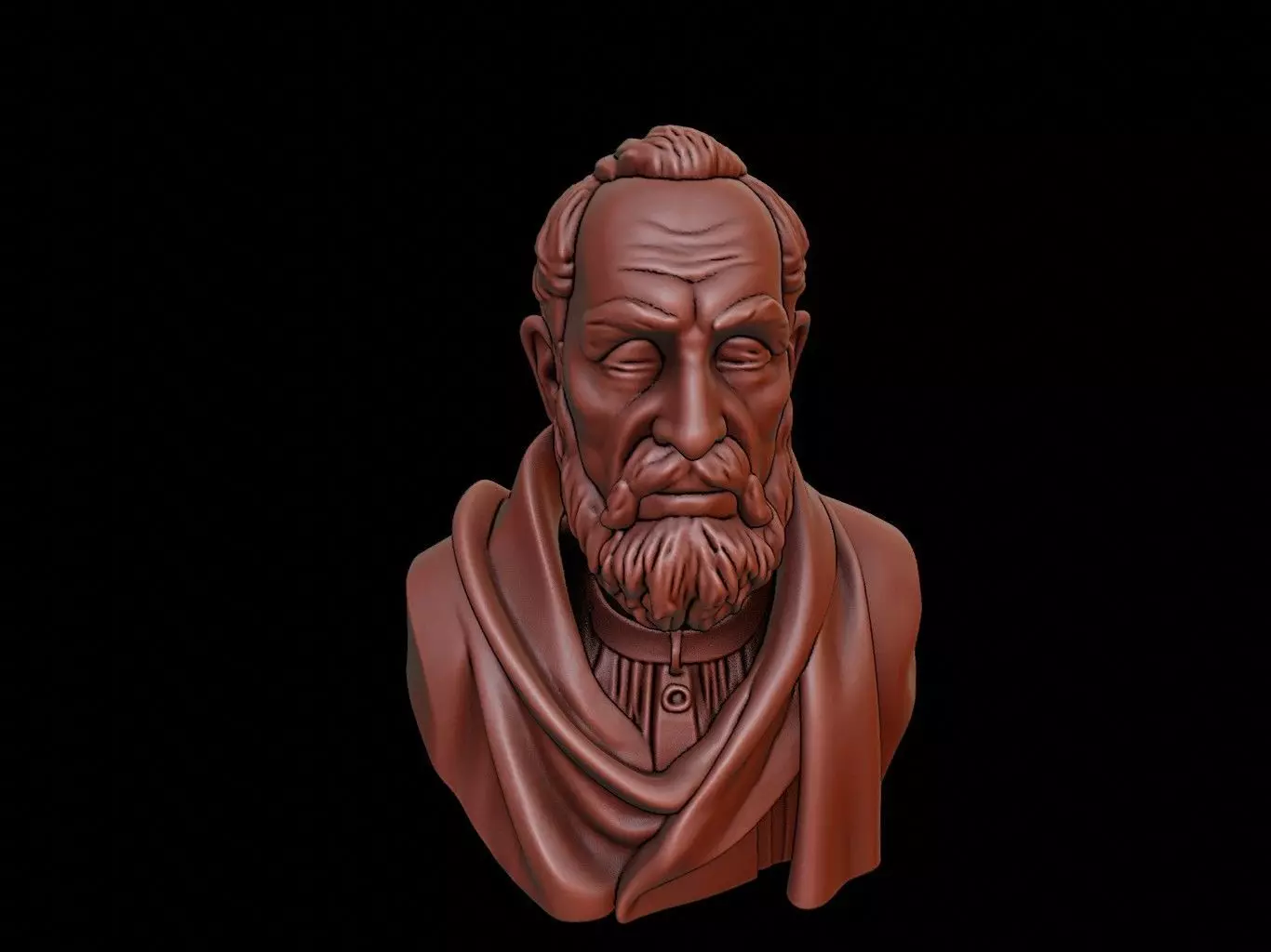 Thomas Aquinas Bust 3D print model_0