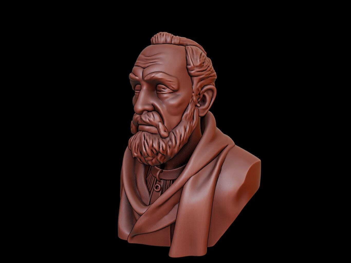 Thomas Aquinas Bust 3D print model_1