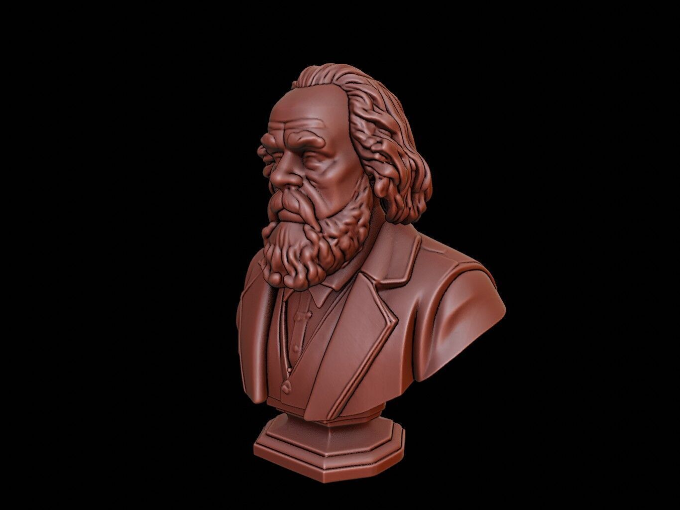 Thomas Hobbes Bust 3D print model_1