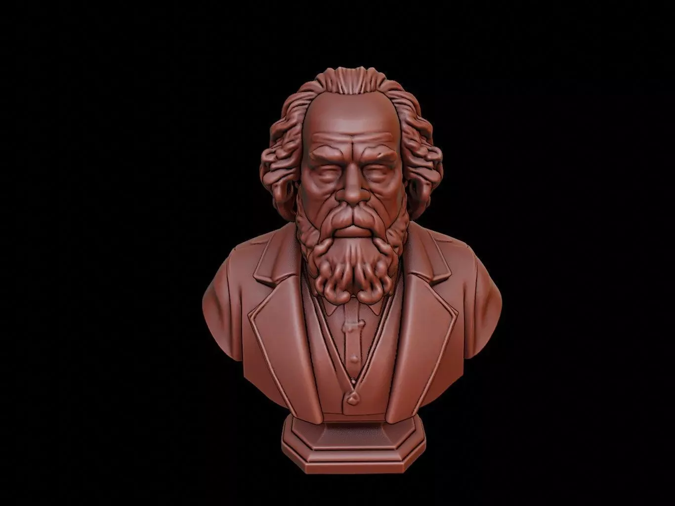 Thomas Hobbes Bust 3D print model_0