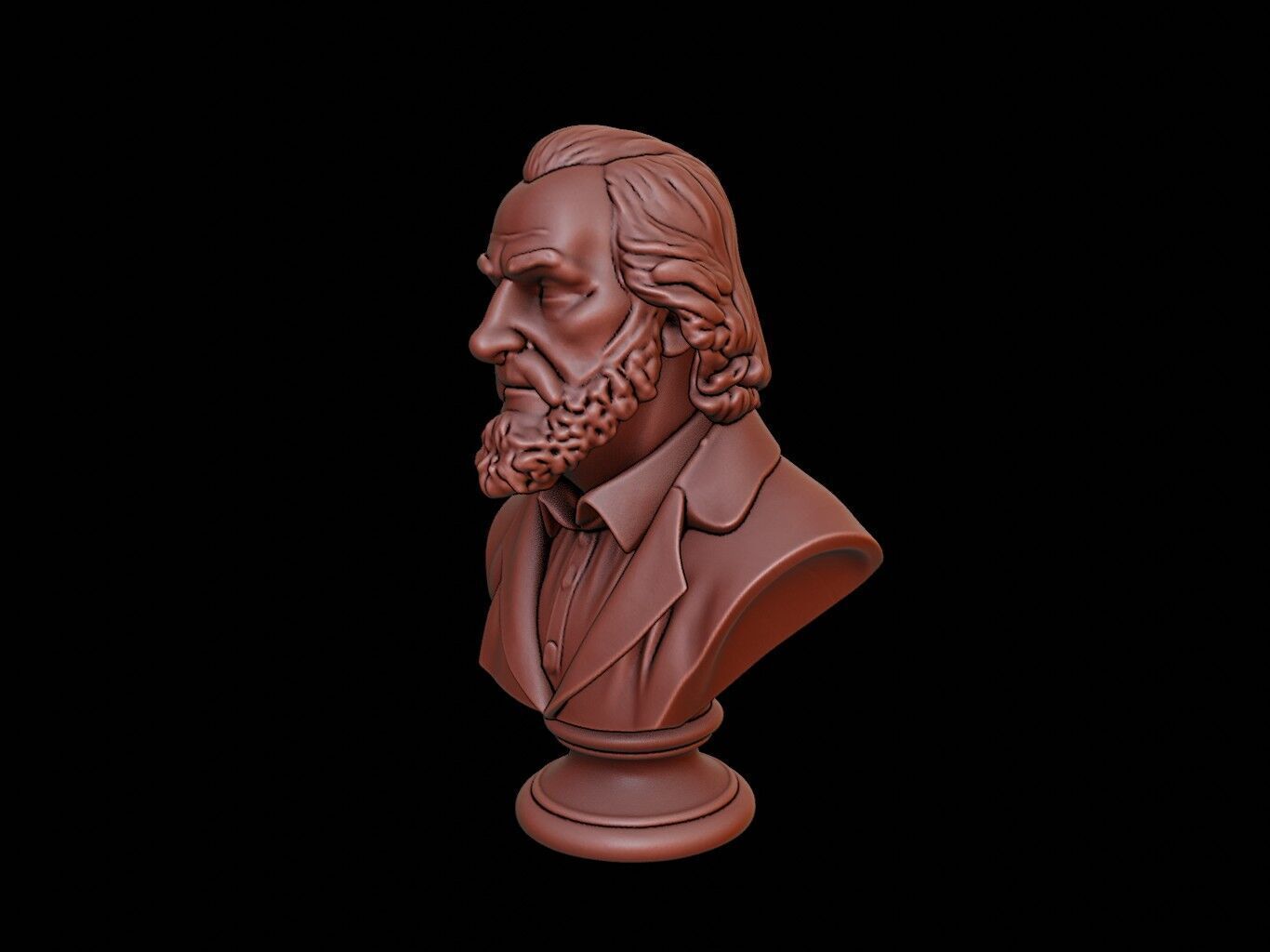 Thomas Hobbes Bust 3D print model_1