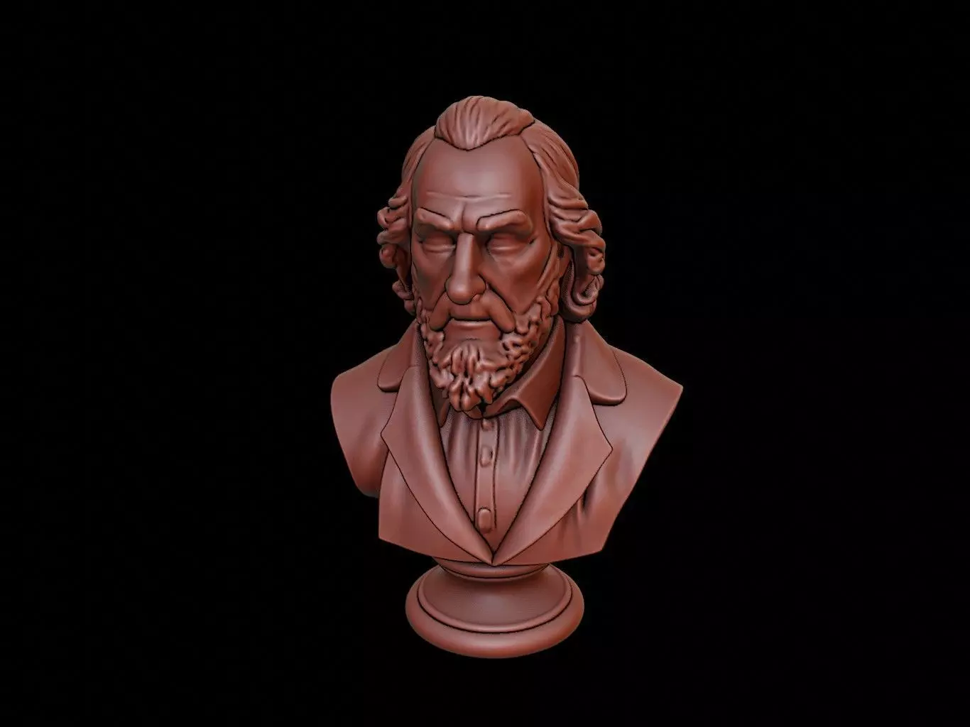 Thomas Hobbes Bust 3D print model_0